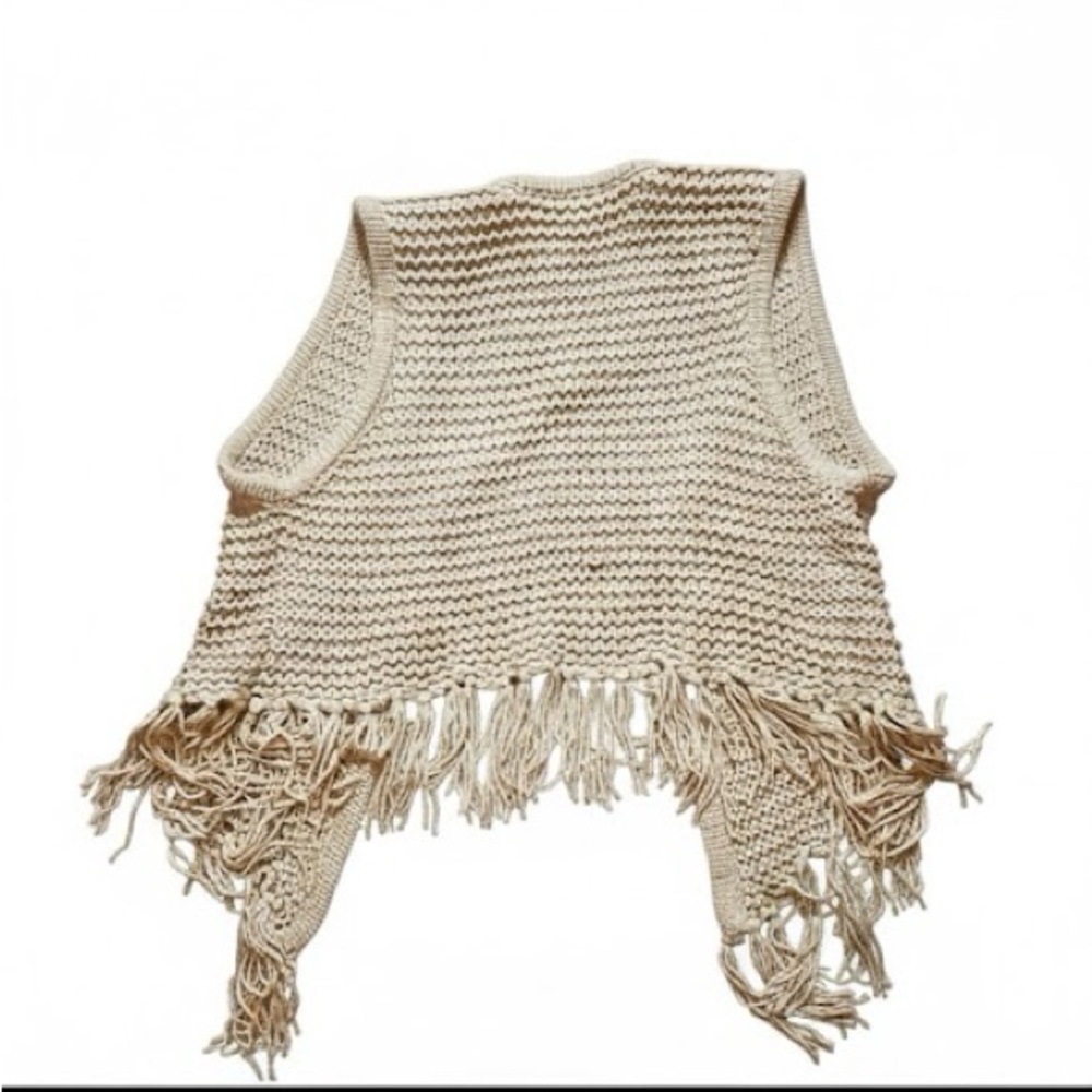 NWT she + sky medium fringe sweater vest - Picture 6 of 7